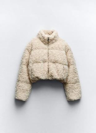 Zara. куртка. тедді. овчина1 фото
