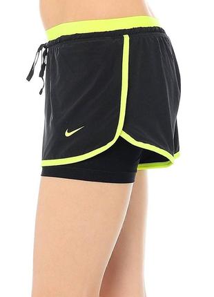 Шорти nike full flex 2 in 1 short 642669-010 l чорні жіночі для спорту