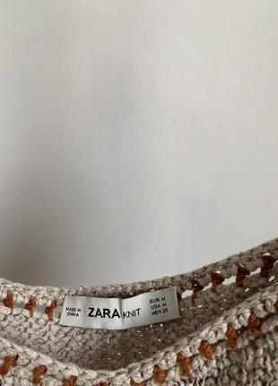 В'язаний смугастий топ базових відтінків zara8 фото