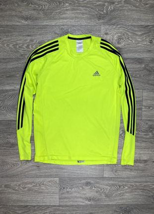 Adidas термо кофта оригинал футбольная салатовая яркая2 фото