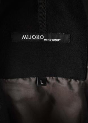 Mijoko мужская куртка шерстяная пальто на змейке короткое черное  размер m l9 фото