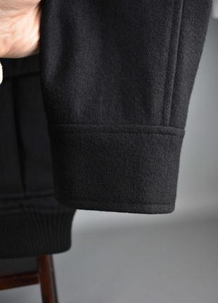 Mijoko мужская куртка шерстяная пальто на змейке короткое черное  размер m l7 фото