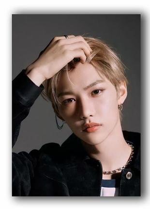 Постер плакат феликс стрэй кидс stray kids felix 42х29 см а3 (poster_0760)