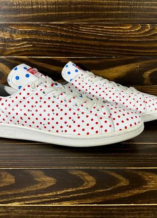 Adidas originals x pharrell williams stan smith "white polka dot" оригинальные кроссовки