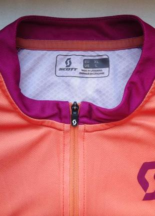 Велофутболка велоджерси scott trail 10 violet orange womens mtb jerseys (l-xl)4 фото