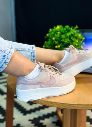 Nike air force 1 sage platform pink  🔺женские кроссовки найк еир форс3 фото