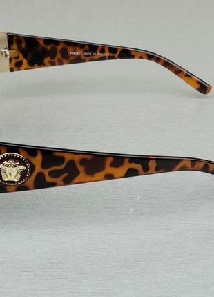 Versace окуляри маска жіночі сонцезахисні коричневі тигрові3 фото