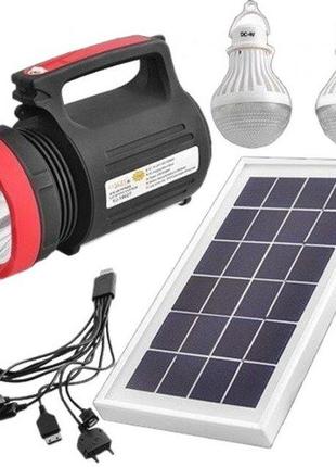 Переносной фонарь прожектор yajia yj-1902t с солнечной панелью gs-330, фонарь, power bank, радиоприемник