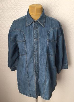 Класна джинсова сорочка від добротного бренду cecil, розмір xxl (швидше 3xl-4xl)1 фото