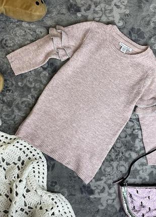 1+1=3 💓 теплое нежное платье свитер с длинным рукавом primark 2-3 92-98 розовая пудра