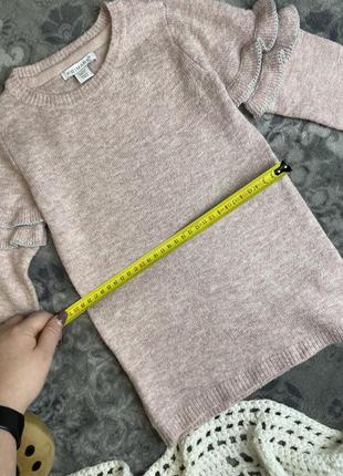 Теплое нежное платье свитер с длинным рукавом primark 2-3 92-98 розовая пудра3 фото