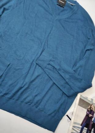 Джемпер чоловічий синього кольору коттон/кашемір/шовк від бренду westbury ca xxxl3 фото