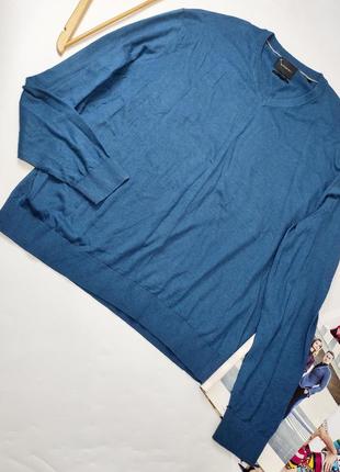 Джемпер чоловічий синього кольору коттон/кашемір/шовк від бренду westbury ca xxxl2 фото