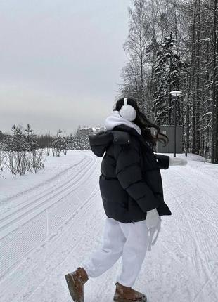 Зимняя куртка с капюшоном, женский пуховик на зиму свет серый, качественная курточка зима4 фото