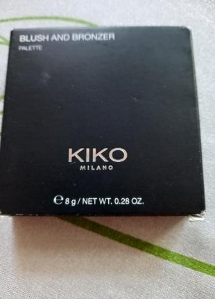 Палетка румяна и бронзер blush and bronzer face palette kiko milano 01
