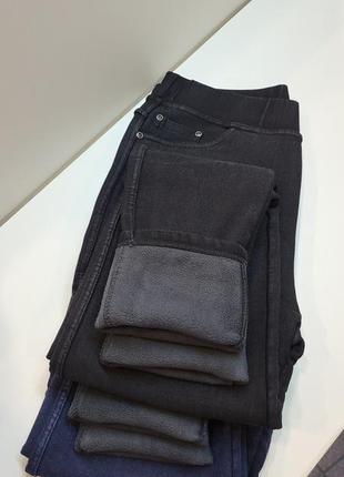 Теплючі стрейч джинси на морози розміри від хs до 5xl