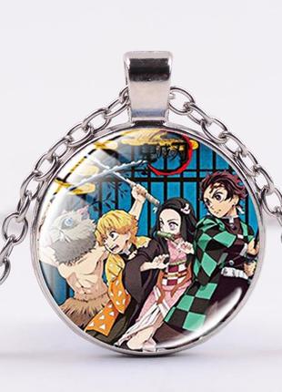 Кулон клинок рассекающий демонов (kimetsu no yaiba) - персонажи танджиро и незуко камадо, агацума дзен`итцу