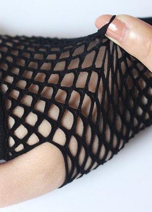 Перчатки - митенки сетка (лимонные)короткие(пара)