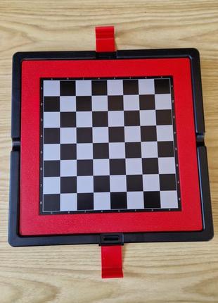 Настольная игра 6в1 шашки шахматы нарды магнитные фишки кубики в коробке3 фото