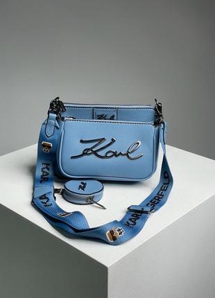 Karl lagerfeld pochette blue сумочка