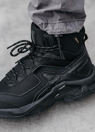 Мужские трекинговые ботинки саломон salomon quest element gtx gore-tex all black10 фото