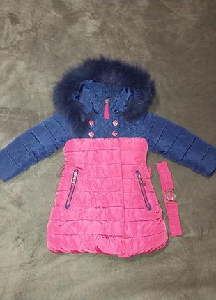 Куртка на дівчинку зростом 92-104 см