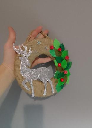 Новорічний декор. віночок для свята. christmas. new york.