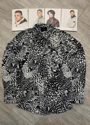 Сорочка rollas leopard print australian shirt1 фото