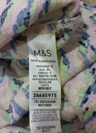 Платье миди из льна новенькое от m&amp;s7 фото