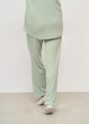Комплект женский штаны и футболка зеленый 143655 фото
