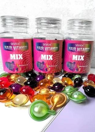 Вітамінні капсули для лікування та блиску волосся sevich hair vitamin mix, 30 капсул