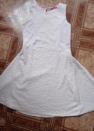 Белое платье 12-13 лет 158