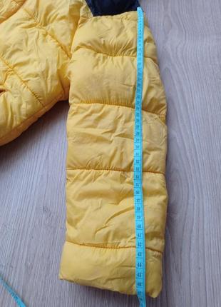 Куртка детская на мальчика 8 - 9 лет зимняя теплая желтая8 фото