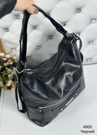Комфортна та функціональна жіноча сумка трансформер (сумка-рюкзак)9 фото