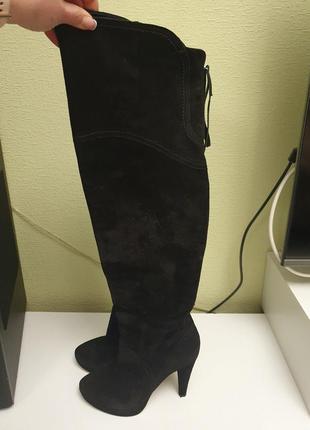 Шикарные замшевые сапоги ботфорды bata