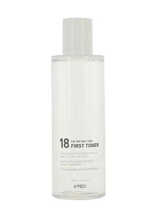 Тонік для молодої шкіри a'pieu 18 first toner для всіх типів шкіри, 180 мл