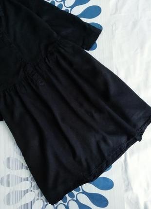 Чорна сукня сорочка об'ємна вільна черное платье рубашка объемное свободное оверсайз zara4 фото