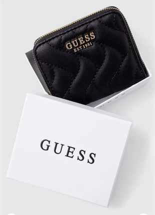 Маленький гаманець guess чорний стьобаний2 фото