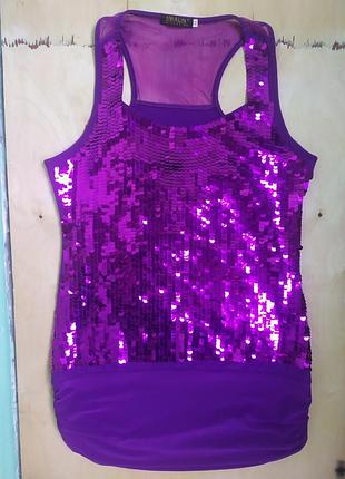 Майка-туника с пайетками 44-46рр