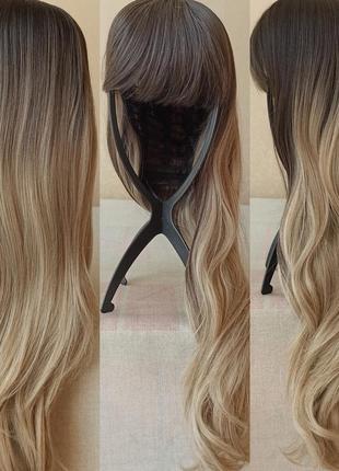 Длинный парик омбре, новая, термостойкая, с чутчиком, парик