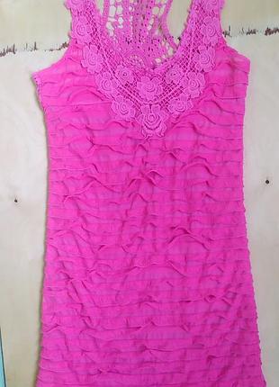 Платье в воланах 42-44рр