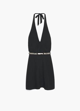 Чорна міні сукня з відкритою спиною mango4 фото
