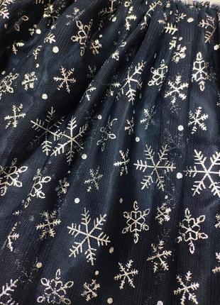 Юбка принцессы снежинки снежная королева зима юбка3 фото