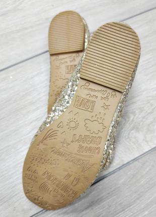 Блестящие золотые туфли туфельки3 фото