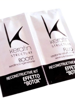 Глибока реконструкція з «botox» ефектом keratin structure reconstructive kit effetto botox2 фото