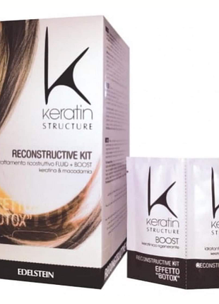 Глубокая реконструкция с «botox» эффектом keratin structure reconstructive kit effetto botox