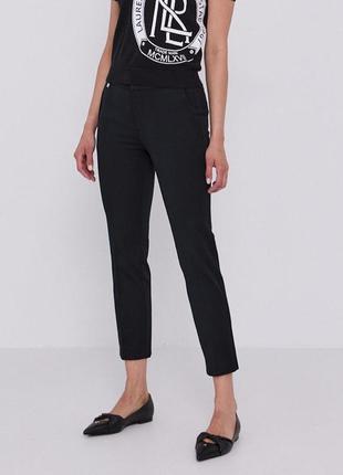 Чорні класичні вовняні укорочені брюки штани3 фото