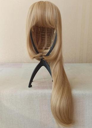 Довга перука блонд, з чубчиком, термостійка, нова, парик