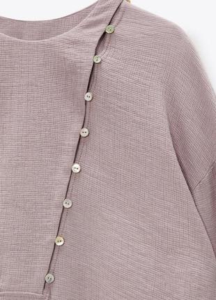 Блуза-рубашка свободного кроя, в стиле 80-х 🔹zara( размер 38-40)7 фото