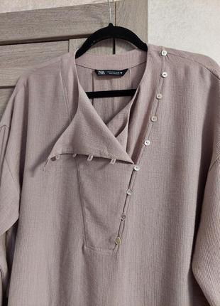Блуза-рубашка свободного кроя, в стиле 80-х 🔹zara( размер 38-40)2 фото
